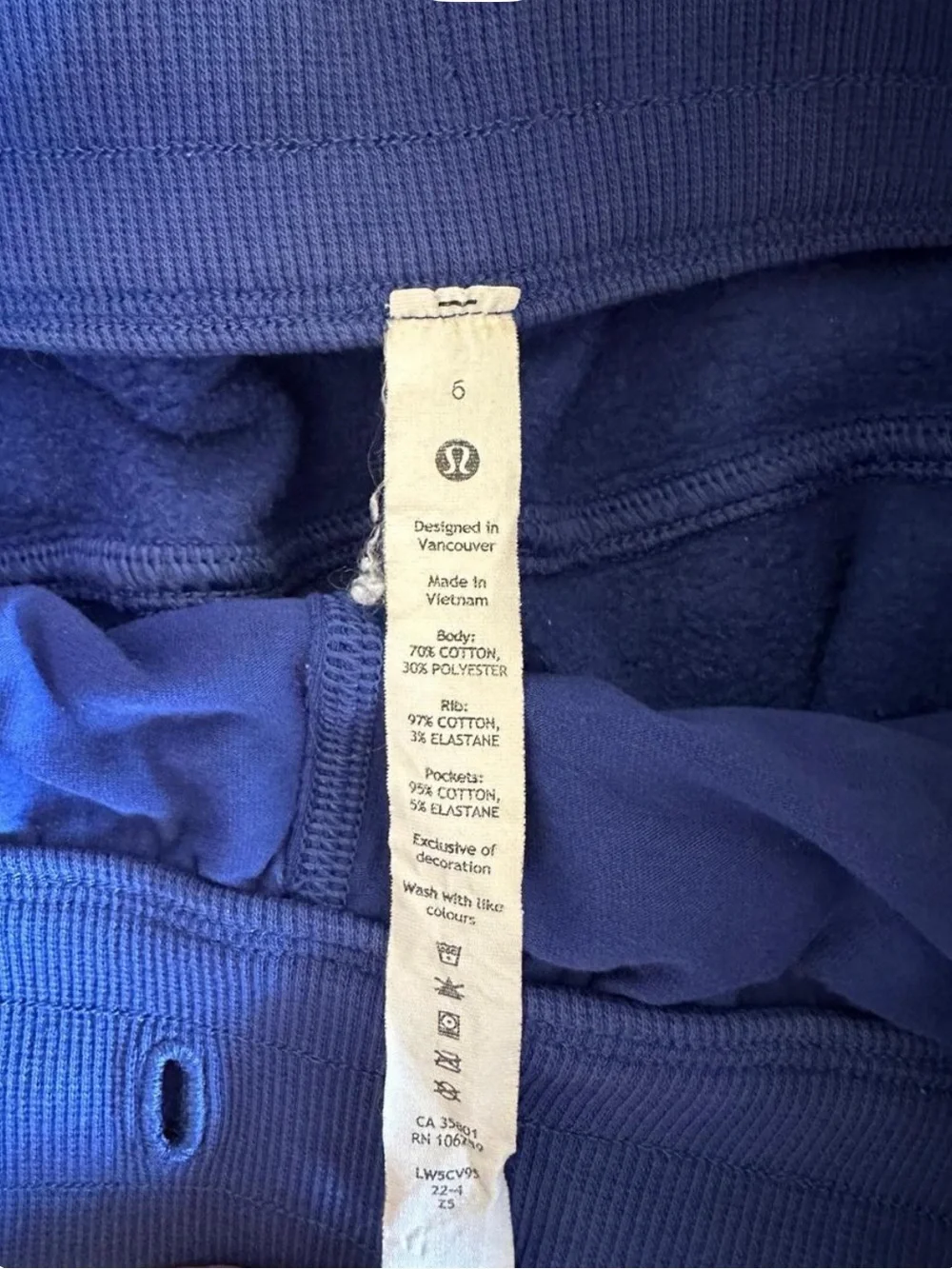 lululemon athletica Royal Blue Fleece Joggers